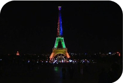 The Eiffel Tower in South Africa’s colors, May 28th, 2013
