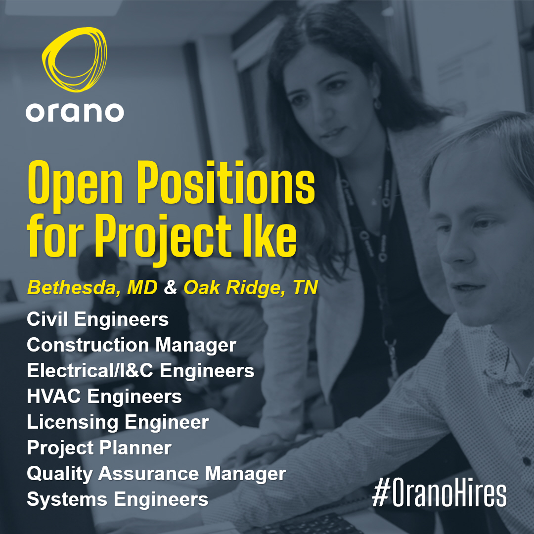 Orano job openings for Project Ike posted 2024-11