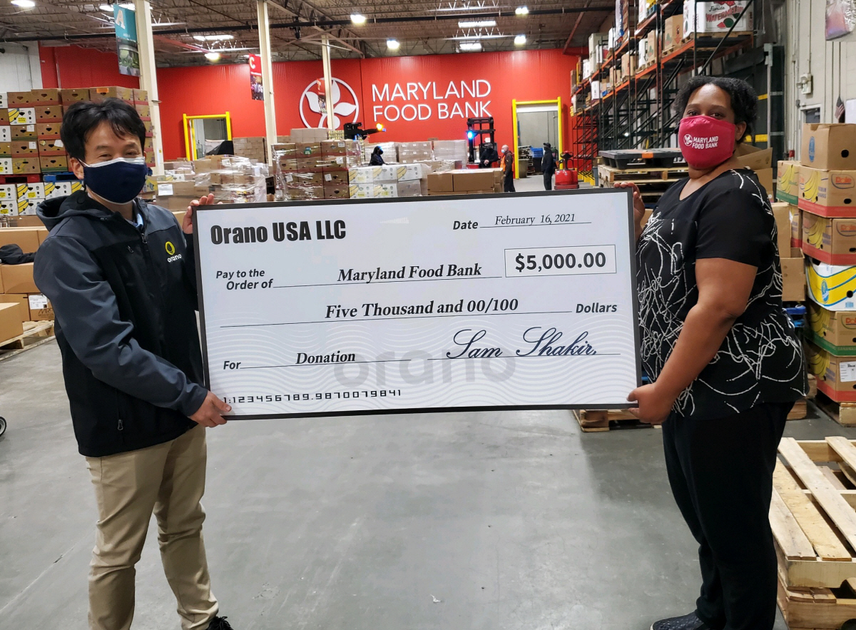 Orano donation MD Food Bank