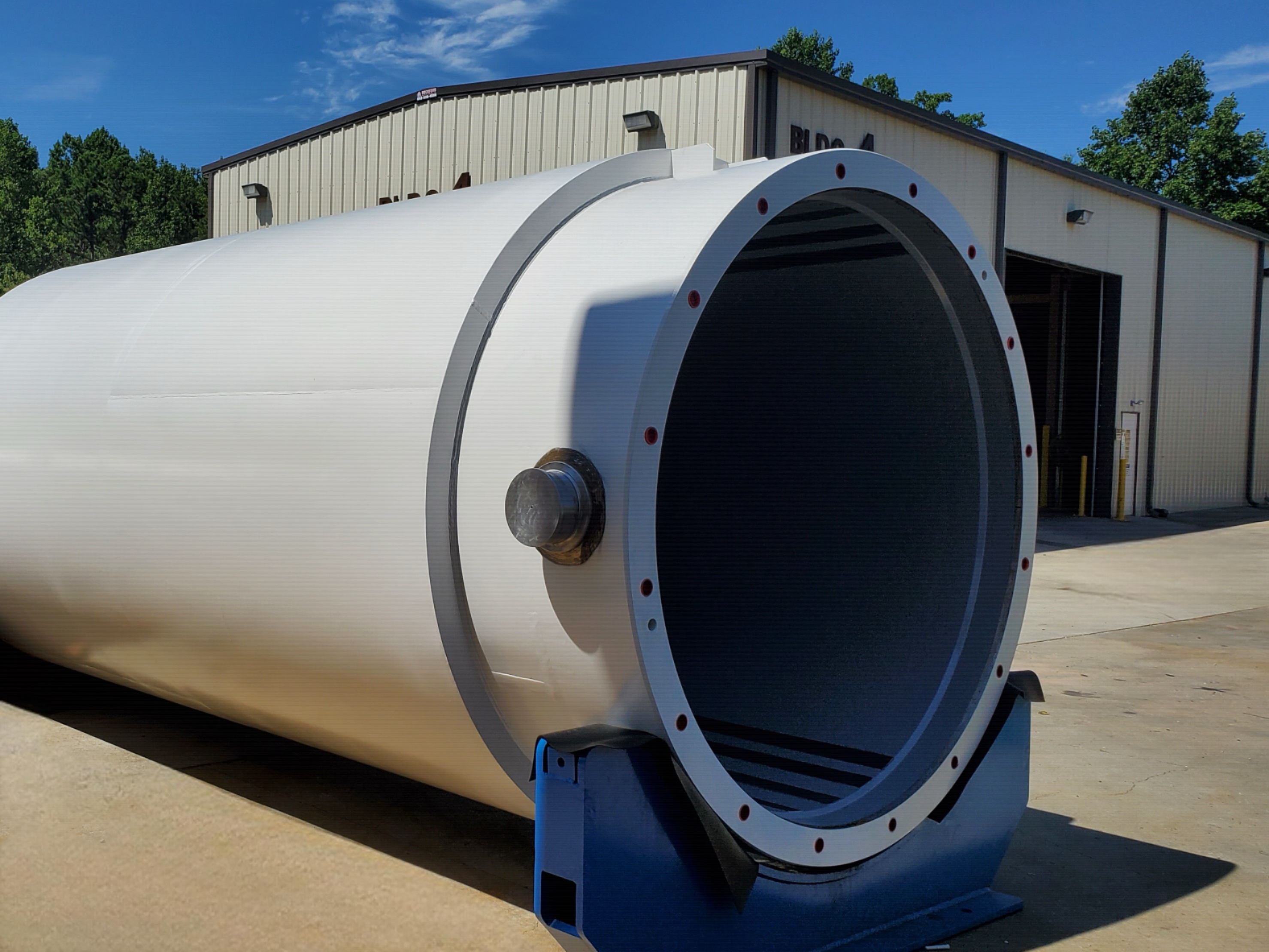 TNF Greensboro is structured to manufacture a variety of fuel cycle front-end uranium transport casks and back-end casks, such as this transfer cask for loading and moving a canister with used nuclear fuel from the reactor’s wet storage pool to onsite dry storage.