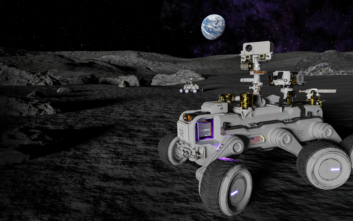 Zeno moon rover with americium-241 battery